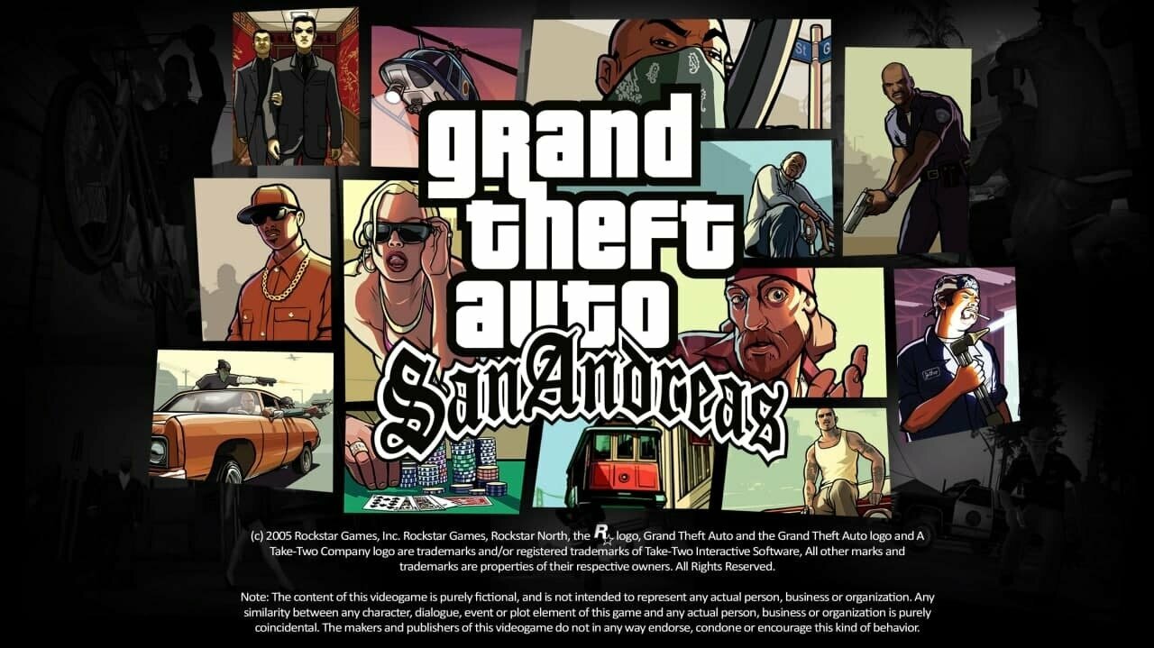 Плакат постер на бумаге GTA San Andreas (2004г). Размер 30 х 42 см