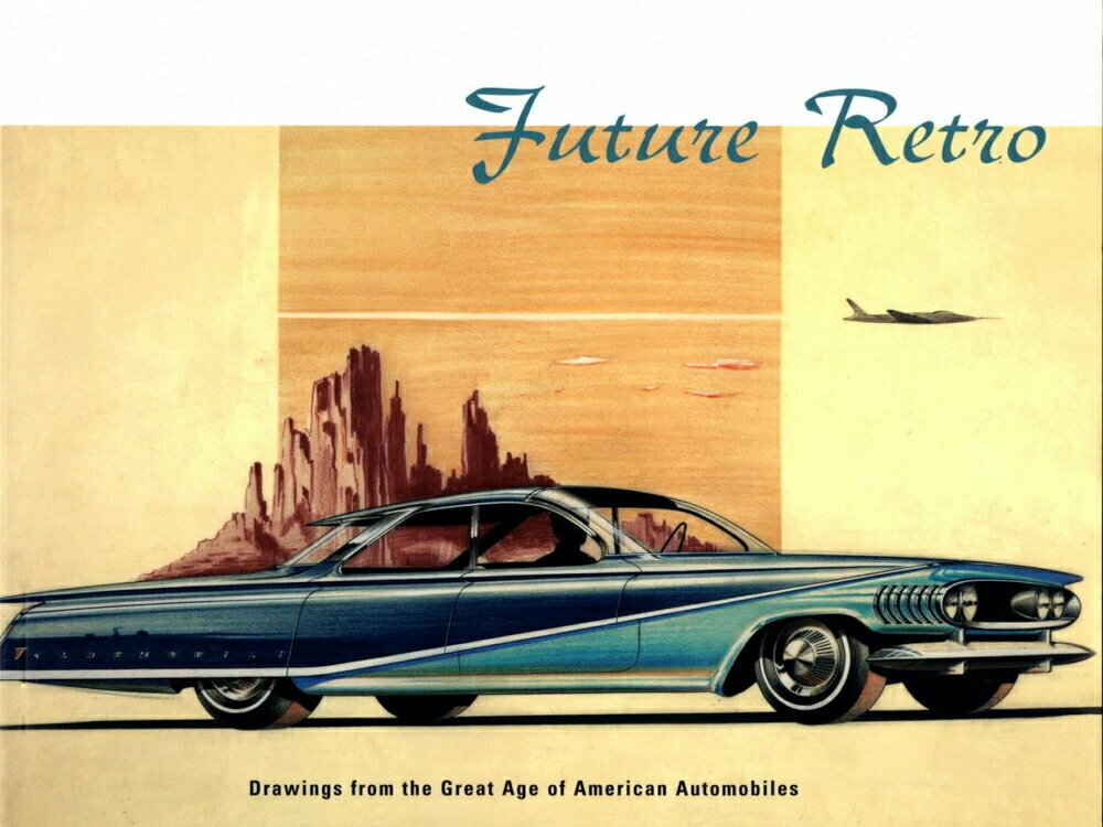 Плакат, постер на бумаге Car: Future Retro/Ретро машина/винтажный/ретро. Размер 21 на 30 см