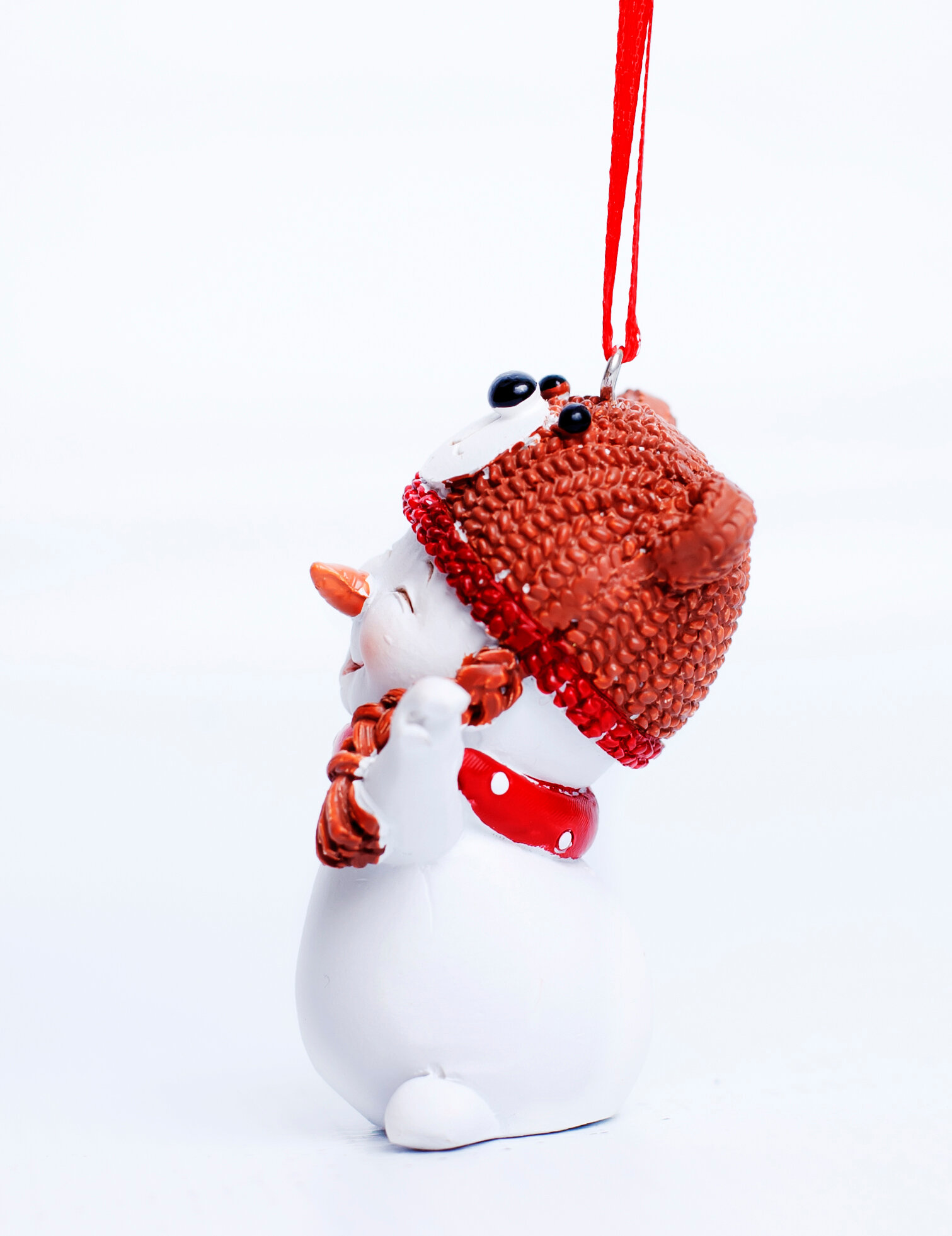 Фигурка декоративная Снеговик с шарфом, 6*4,5*8 см KSM-781692