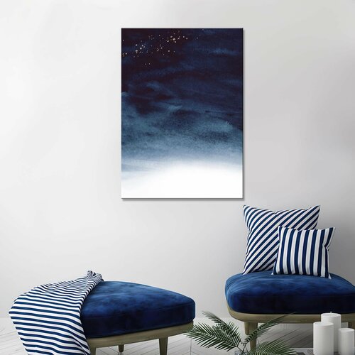 Картина/Картина на холсте/Картина на холсте для интерьера/ Картина на стену/ Картина в подарок для дома/ - Синий градиент 60х80