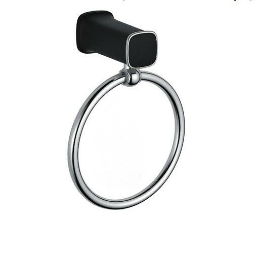 фото Полотенцедержатель Ledeme кольцо черный L30204B-2