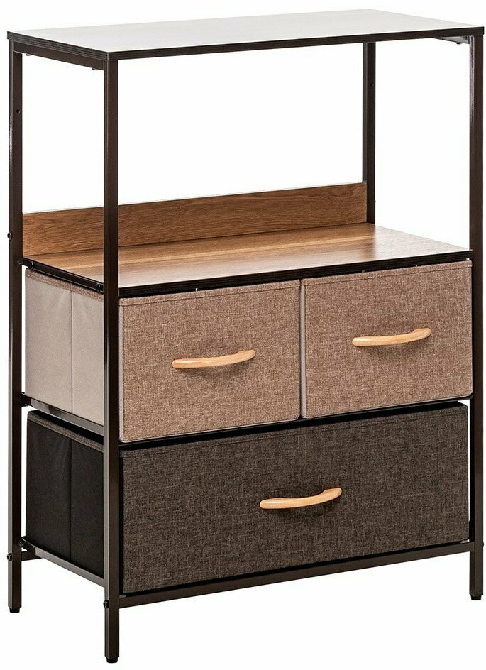 фото Комод Leset Локи 3 ящика brown/beige