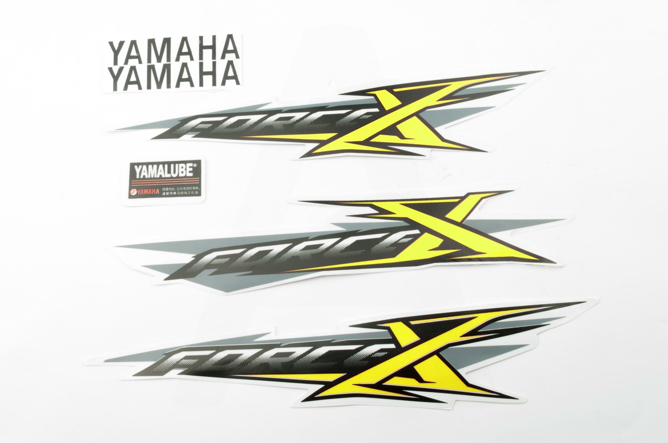 Наклейки (набор) Yamaha X-FORCE (30х6см желтые) (#7438)