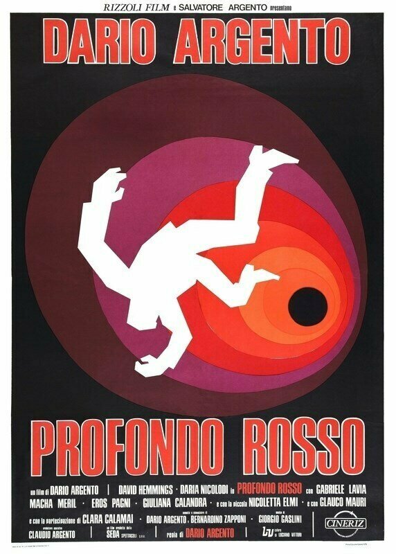 Плакат постер на бумаге Кроваво-красное (Profondo rosso) Дарио Ардженто. Размер 21 х 30 см