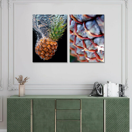 Картина интерьерная-ананас (2 модуля-общий размер 70х100)