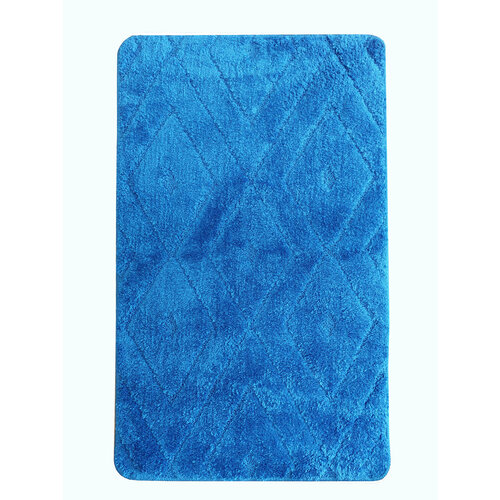 Коврик для ванной PR & K Polystar 50х80см из микрофибры темно синий