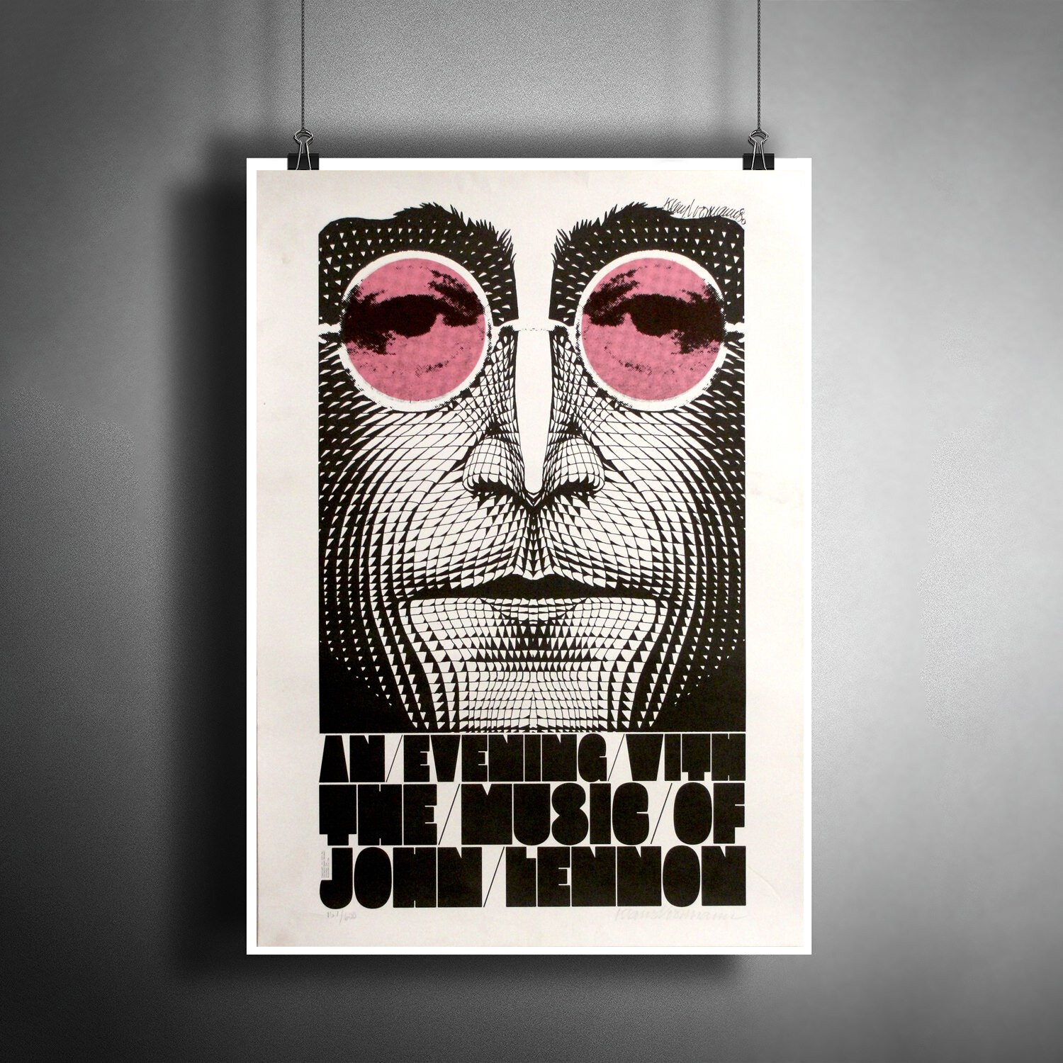 Постер плакат для интерьера "Рок-музыкант Джон Леннон. Группа Битлз. John Lennon, The Beatles"/ A3 (297 x 420 мм)