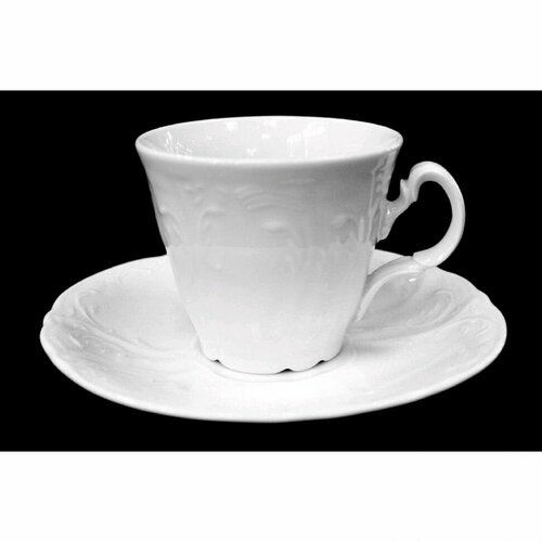 Набор чашек 6 шт. 180 мл с высоким блюдцем 160 мм