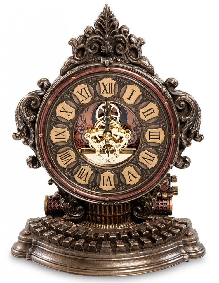 Настольные часы в стиле Стимпанк "Печатная машинка" 18х9х23см. арт. WS-917 Veronese