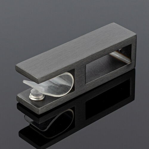 Держатель стекла сквозной 30х10, графит матовый, sus304