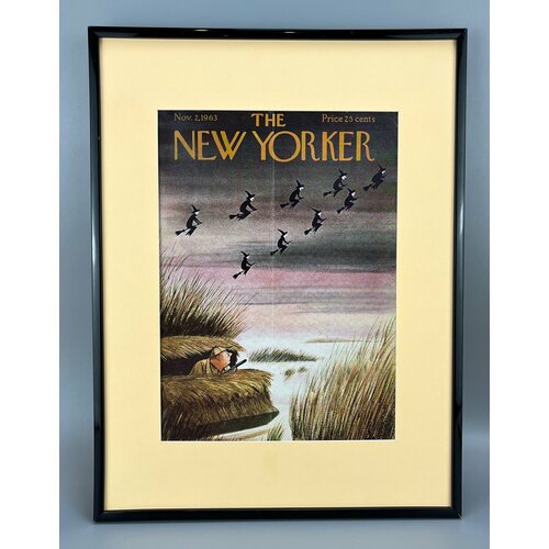 Оригинальная обложка журнала The New Yorker 1963 года в раме. Уникальный подарок!