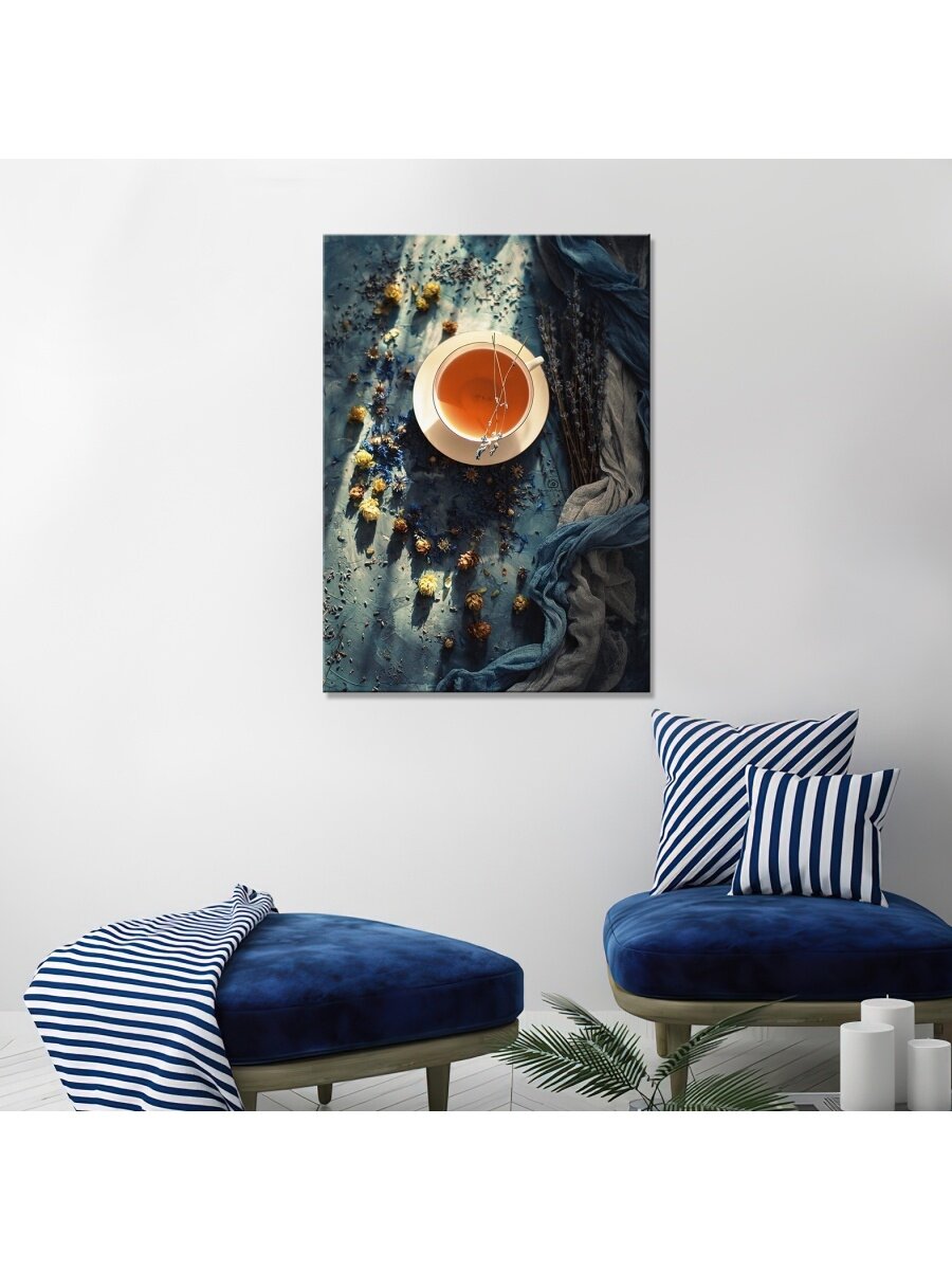 Картина на холсте с подрамником Чай лаванда 60х80