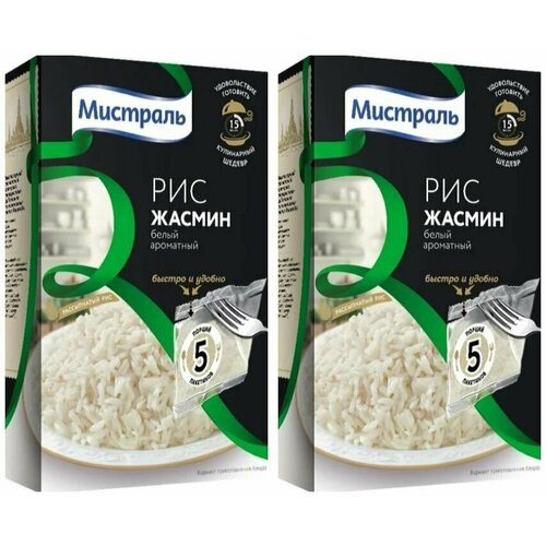 Мистраль Рис Жасмин 80 гр 5 пакетов, 2 уп