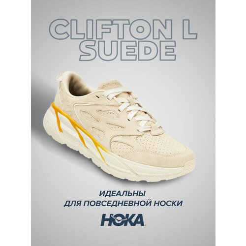 фото Кроссовки hoka, полнота d, размер us7.5d/uk7/eu40 2/3/jpn25.5, белый, желтый