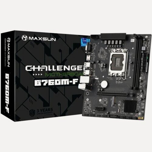 Изображение товара Материнская плата Maxsun CHALLENGER B760M-F (LGA1700, MATX)