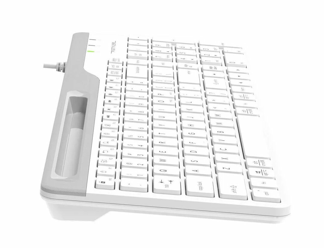 Клавиатура A4TECH Fstyler FK25, USB, белый серый [fk25 white]