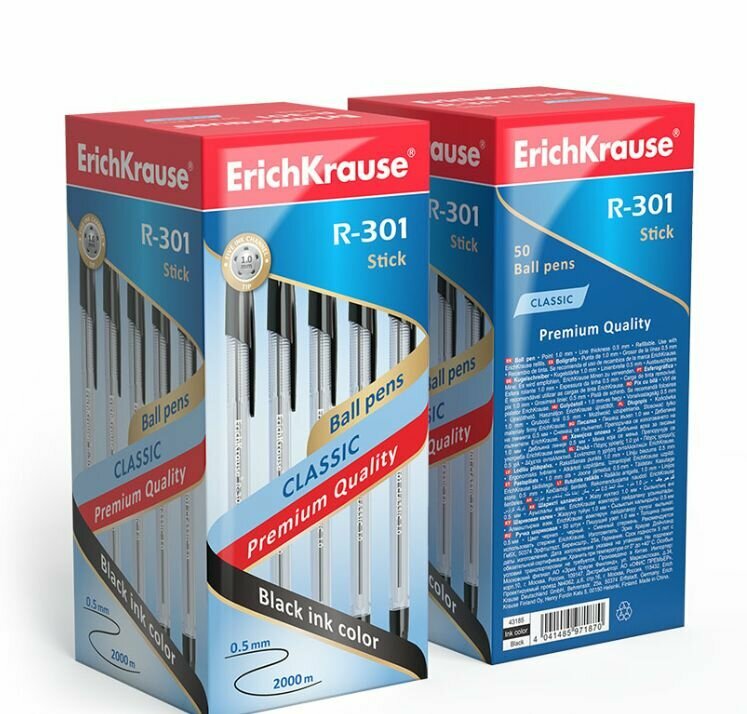 Ручка шариковая Erich Krause R-301 Grip - фото №6