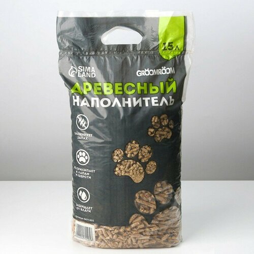 Наполнитель древесный Groomroom 15 л 675₽