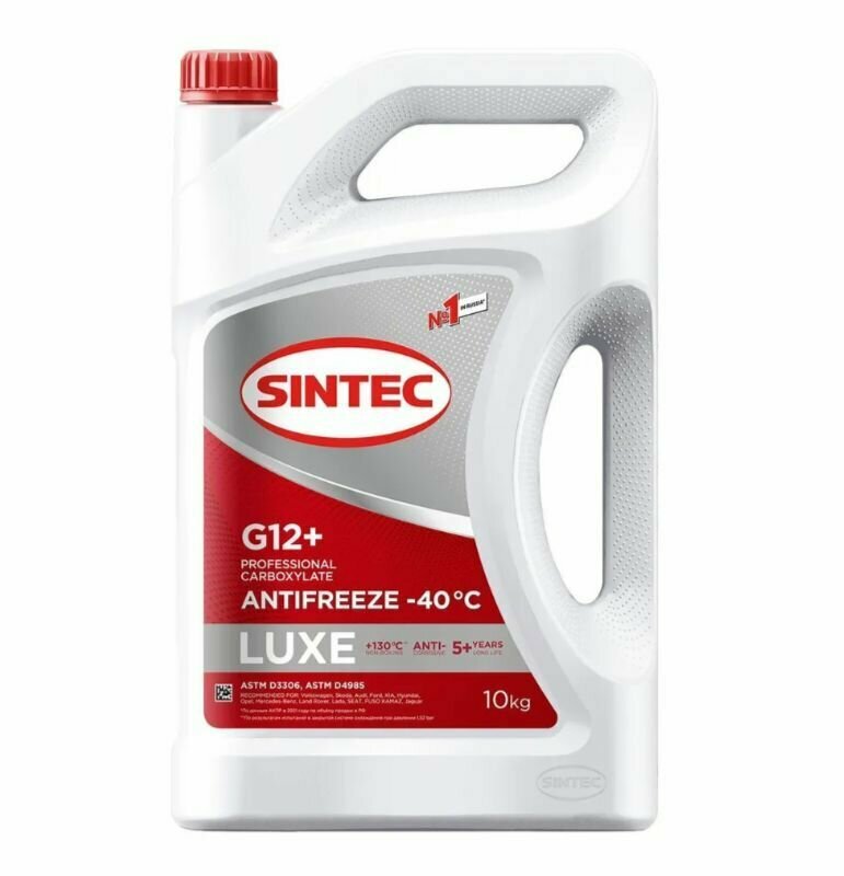 Антифриз Sintec Lux -40 G12+ 10 кг красный