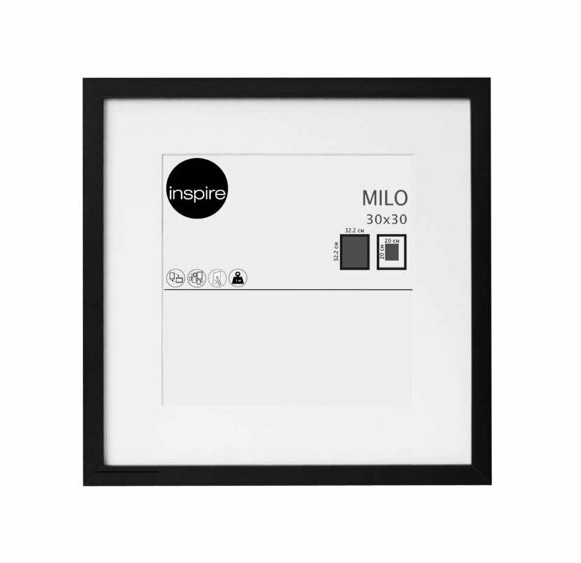 Рамка Inspire Milo 30x30 см цвет черный