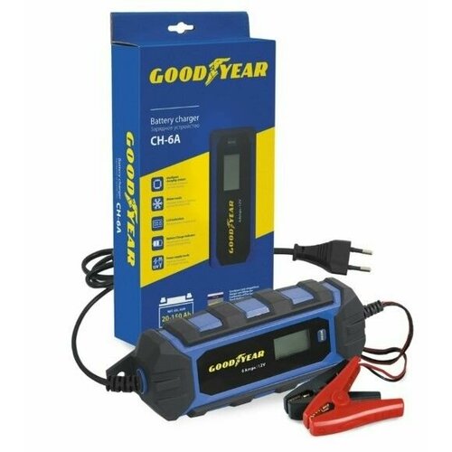 Электронное зарядное устройство для свинцово-кислотных аккумуляторов Goodyear CH-6A GY003002 1079100₽