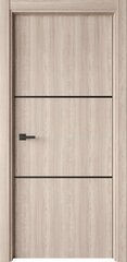 Межкомнатная дверь ВДК Line 3, Цвет дуб шенон, 600х2000 мм ( комплект: полотно + коробочный брус + наличники )