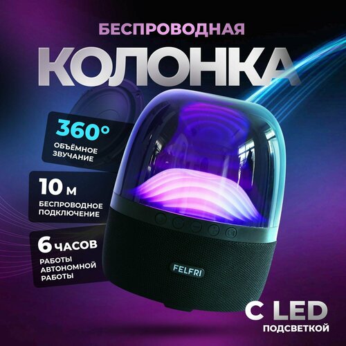 Колонка портативная домашний кинотеатр Беспроводная колонка Bluetooth переносная акустическая система для телефона и компьютера 500000₽