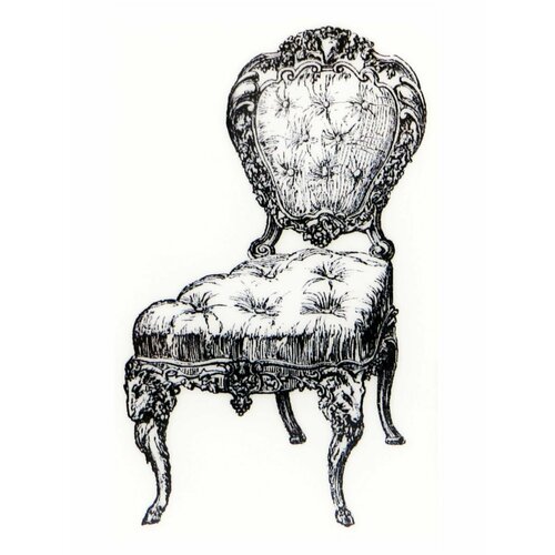 Резиновый штамп Victorian Velvet Chair, 4,8x8,1см