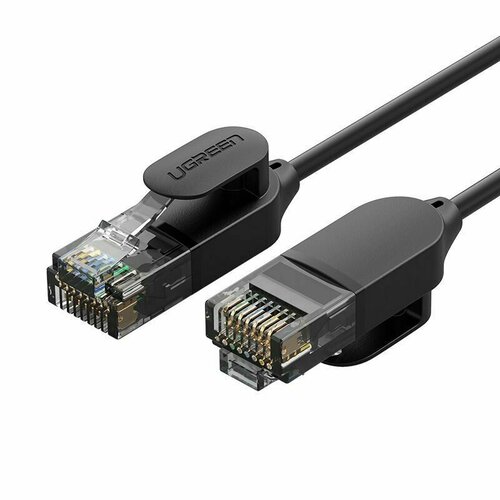 Кабель UGREEN NW122 (70654) CAT 6A Pure Copper Ethernet Cable. Диаметр 2.8. Длина: 5м. Цвет: черный
