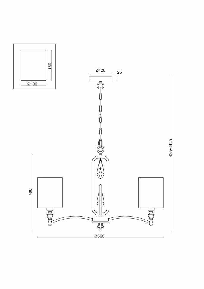 Светильник Freya Riverside FR1007PL-05BS - фото №8