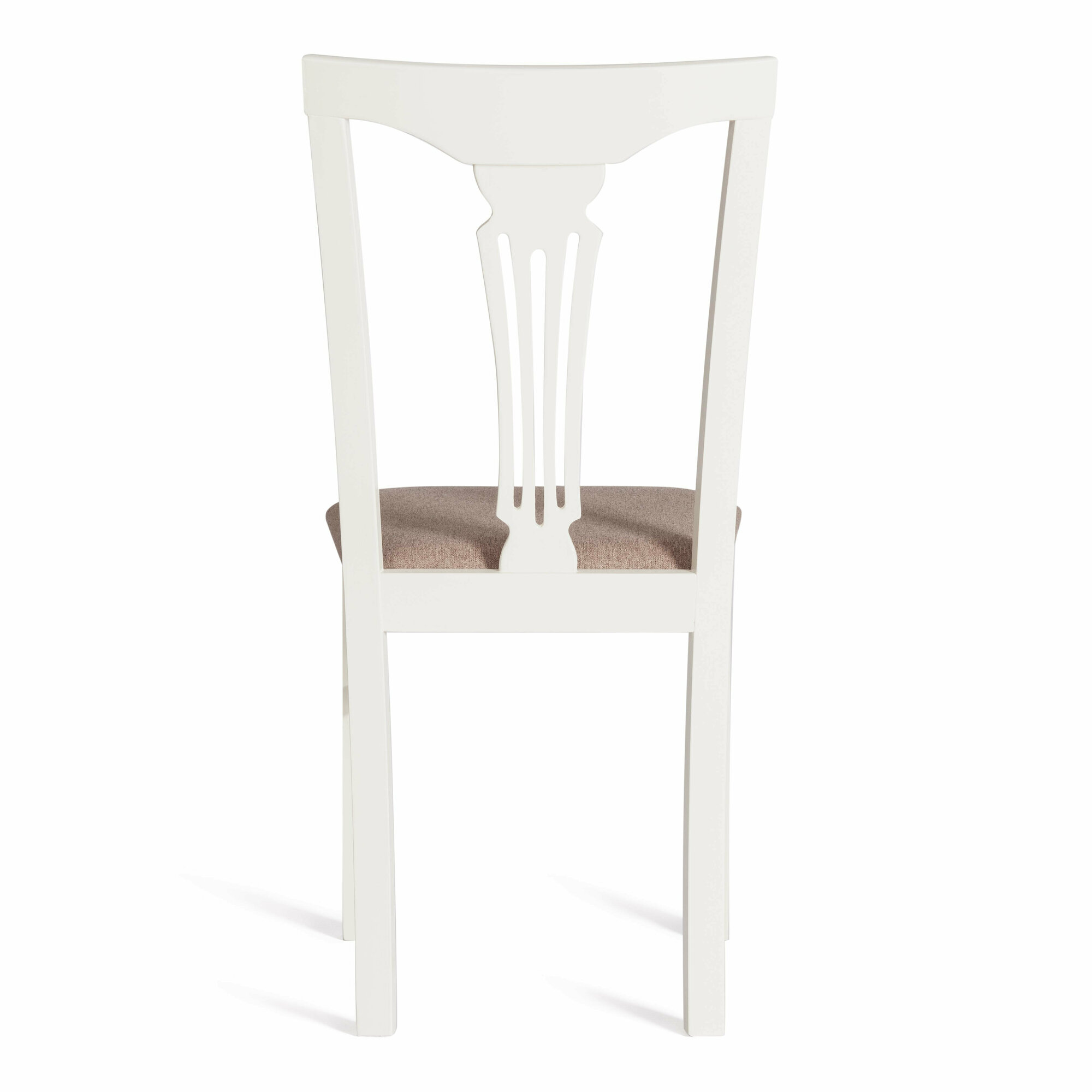 Комплект стульев со спинкой для кухни с мягким сиденьем TetChair Hermes, массив, ткань, 2 шт, Ivory white - фото №5