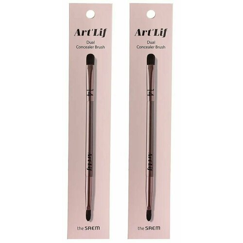 The Saem, Косметическая кисть для макияжа Art'Lif Dual Concealer Brush 14, 2 шт