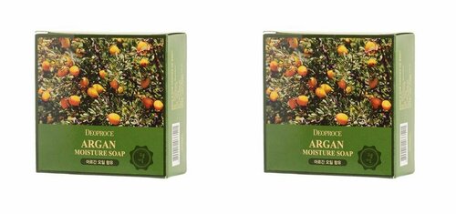 DEOPROCE Мыло туалетное твердое SOAP ARGAN 100гр - 2 штуки