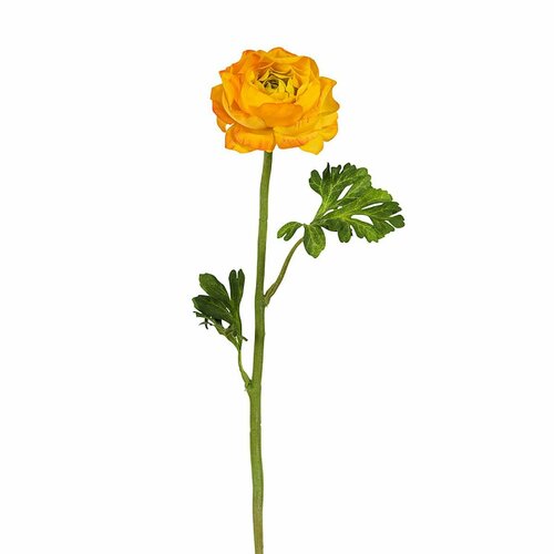 Искусственный цветок Fiebiger Floristik - Ранункулюс, желтый, 46 см, 3 шт