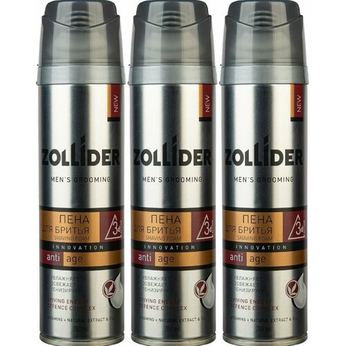 Zollider Anti-Age, пена для бритья 200 мл, 3 шт