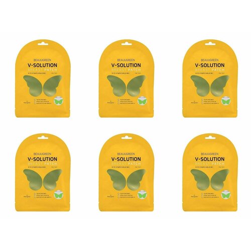 BEAUUGREEN Маска-патч для бюста для придания упругости V-Solution Breast Patch 40г - 6 шт 2021 new beauty breast patch breast care collagen pleura patch pie breast firmness breast peach increase patch pleura p7x4