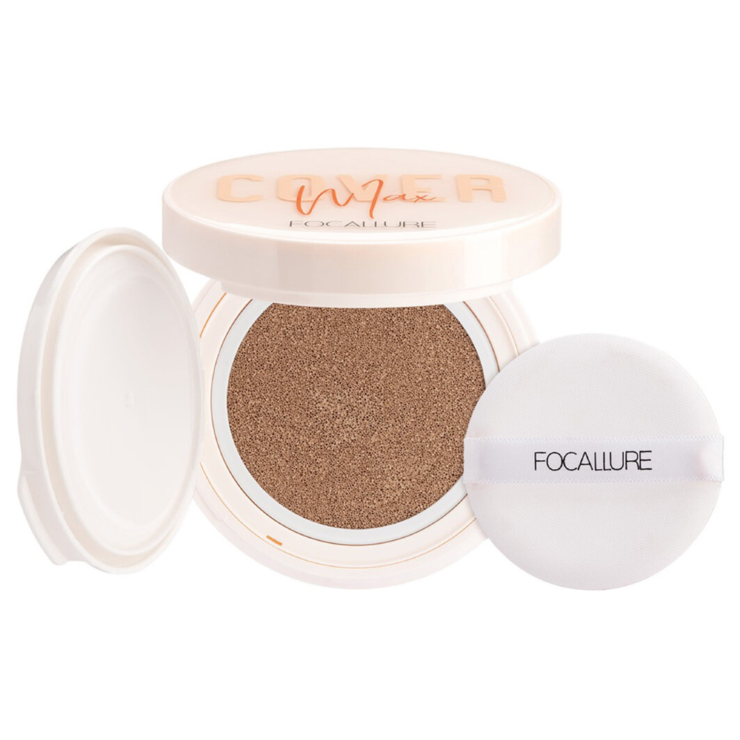 Focallure Кушон для лица, тональный крем Longlasting Cushion Foundation, тон 02 натуральный бежевый