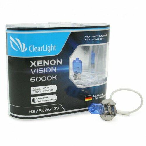 Лампы галогенные «ClearLight» H3 XenonVision (12V-55W) #MLH3XV