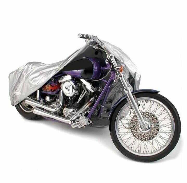 фото Защитный чехол-тент на мотоцикл от дождя и солнца