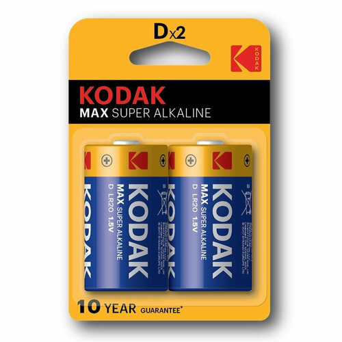 Батарейка Батарейки Kodak MAX LR20-2BL KD-2 (2шт/бл) (CAT30952843 ) батарейка energy ultra lr20 d в упаковке 2 шт