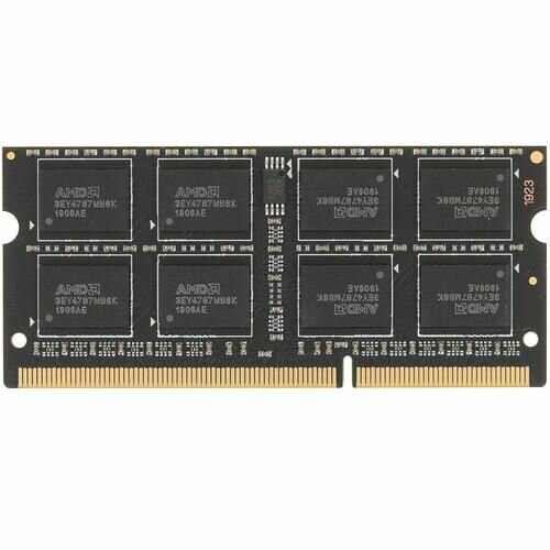 Модуль памяти SODIMM DDR3 8GB AMD 1600MHz, black, Non-ECC, CL11, 1.35V, Retail - фото №11