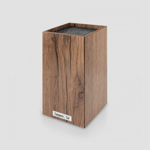 Подставка универсальная для кухонных ножей, 10х10х23 см, дуб коричневый, композитный материал PDN102088OA4 Everyday