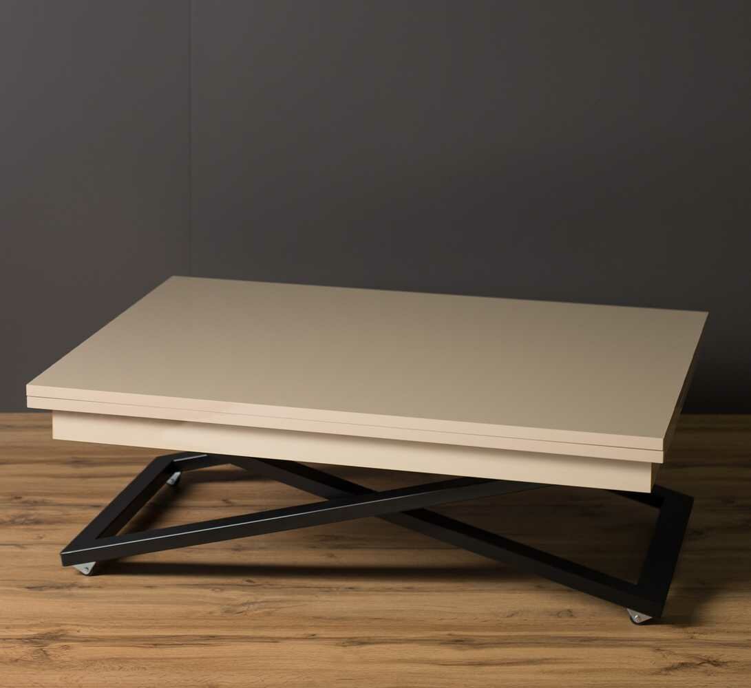 фото Стол-трансформер Levmar Cross G41/S53 Капучино/Черный Капучино/Черный