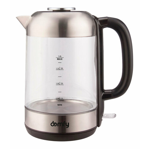 Чайник электрический Domfy DSM-EK401 18л 2200Вт черныйпрозрачный корпус стекло 203100₽