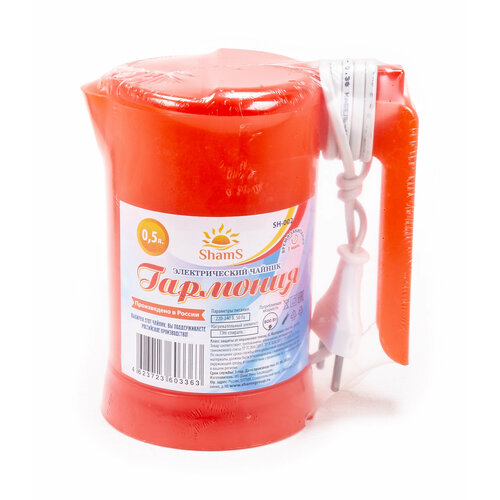 Чайник электрический Гармония SH-002 Тэн-спираль пластик механическая крышка красный 800Вт 05л техника для кухни 67000₽