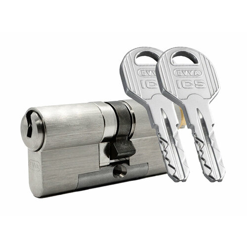 Цилиндр EVVA ICS ключ-вертушка с функцией Vario (размер 41х56 мм) - Никель (5+5 ключей) цилиндр evva ics ключ вертушка с функцией vario размер 41х56 мм латунь 5 5 ключей
