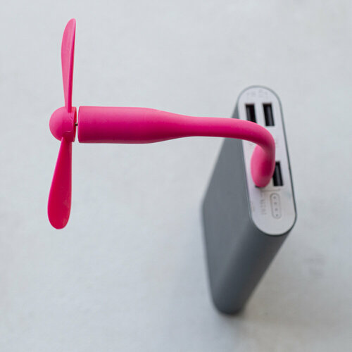 USB вентилятор гибкий портативный мини вентилятор usb вентилятор для телефона ноутбука powerbank розовый 41000₽