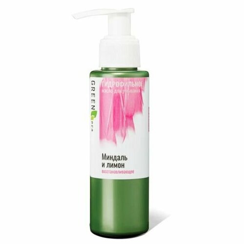 Гидрофильное масло 200 мл Миндаль и лимон восстанавливающее для всех типов Green Era 536₽