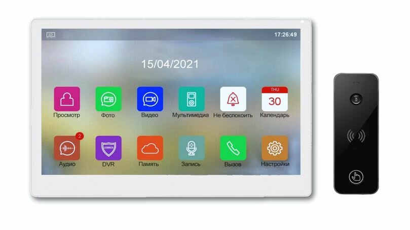 фото Tantos Stark HD SE (белый) и iPanel 2 HD + (комплект многофункционального домофона HD 10")