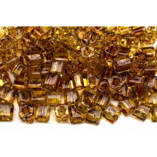 Бисер японский TOHO Cube кубический 4мм #Y301 hybrid Пикассо, 5 грамм